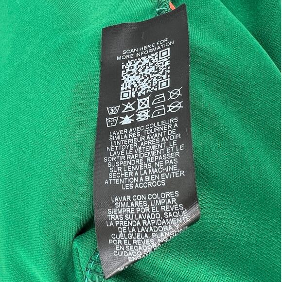 Asos Design Curve Plunge Tie front Mini Dress Floral Jacquard Green Size US 16 - Picture 14 of 15